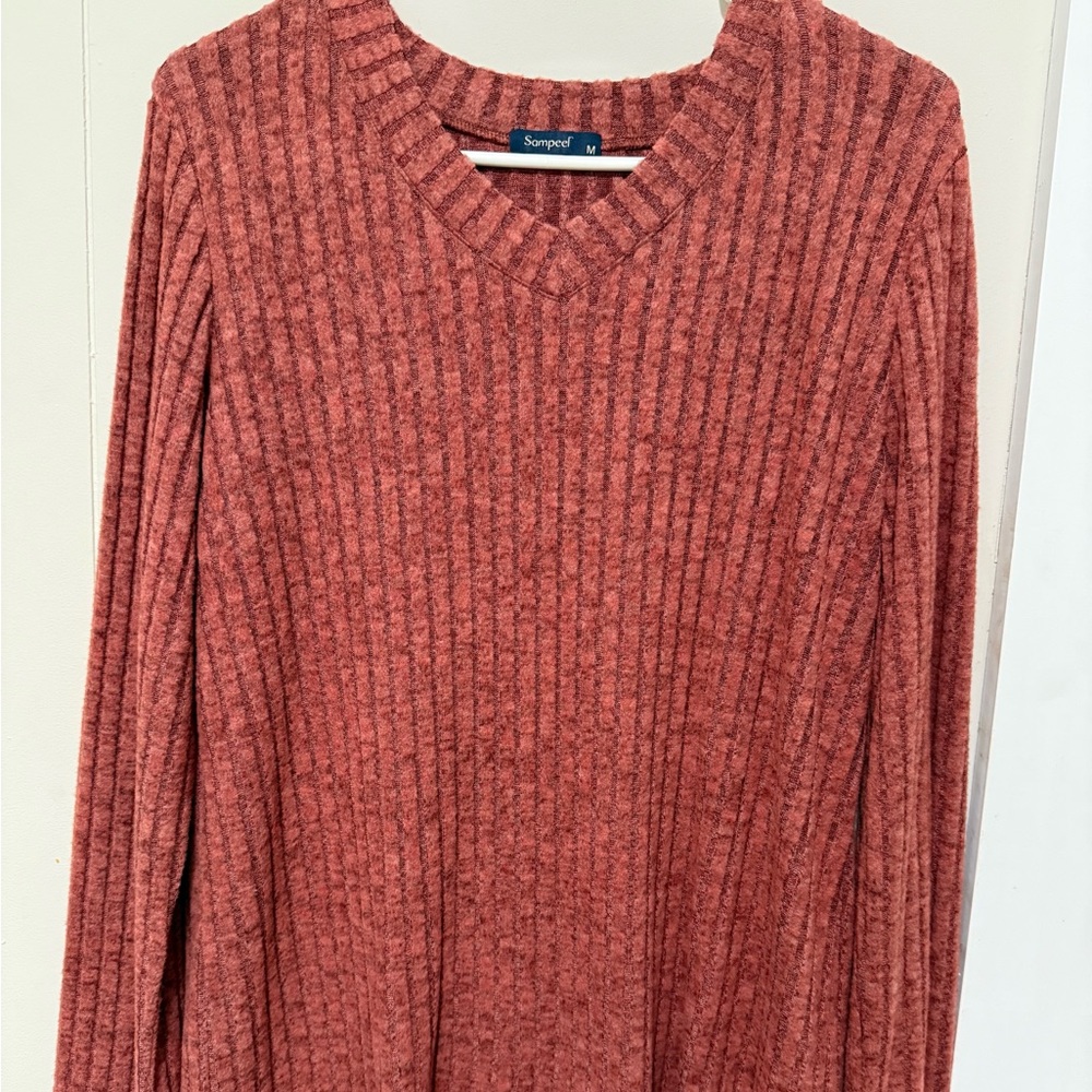 Sonoma Women's V-Neck Sweater - Warm Red
